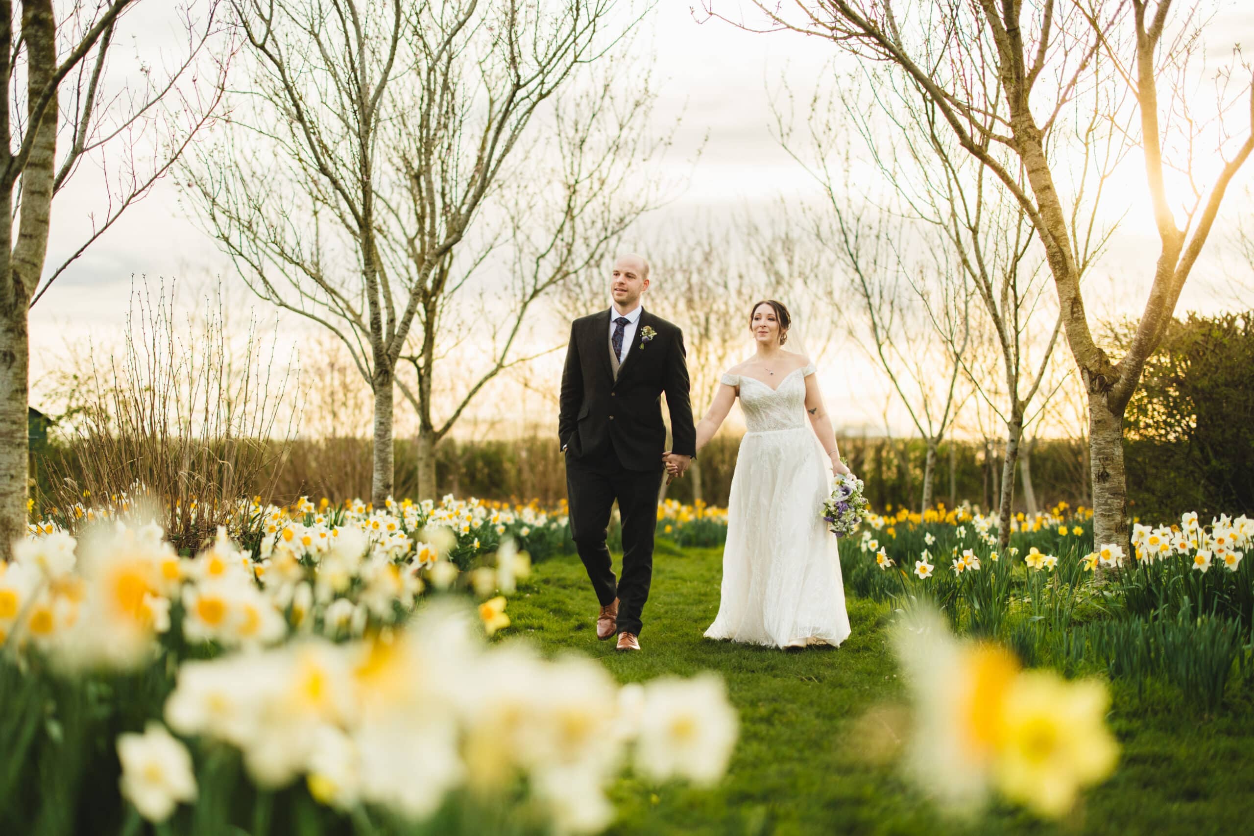 Spring wedding at country house wedding venue