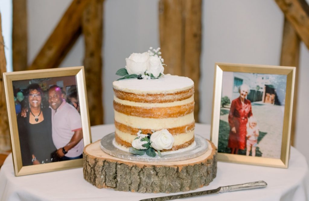 Wedding Cake at Rustic Barn Wedding