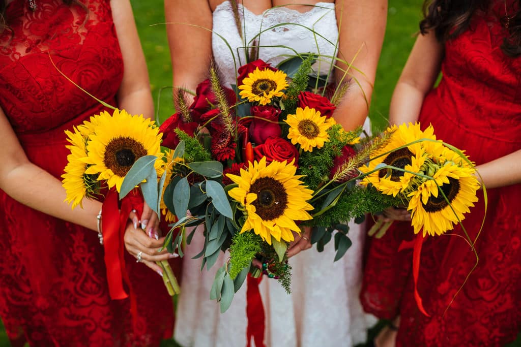 Bridal-Bouquet-Sunflowers-at-Rustic-Barn-Wedding
