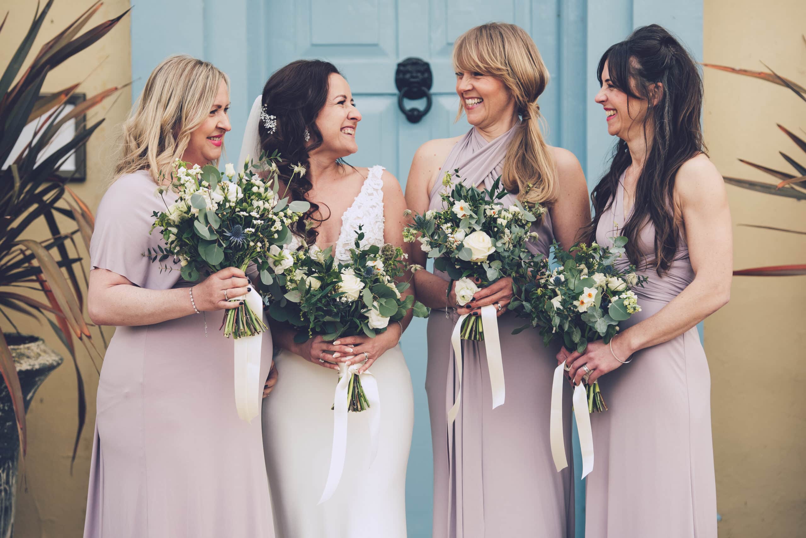Bride and Bridesmaids on wedding day