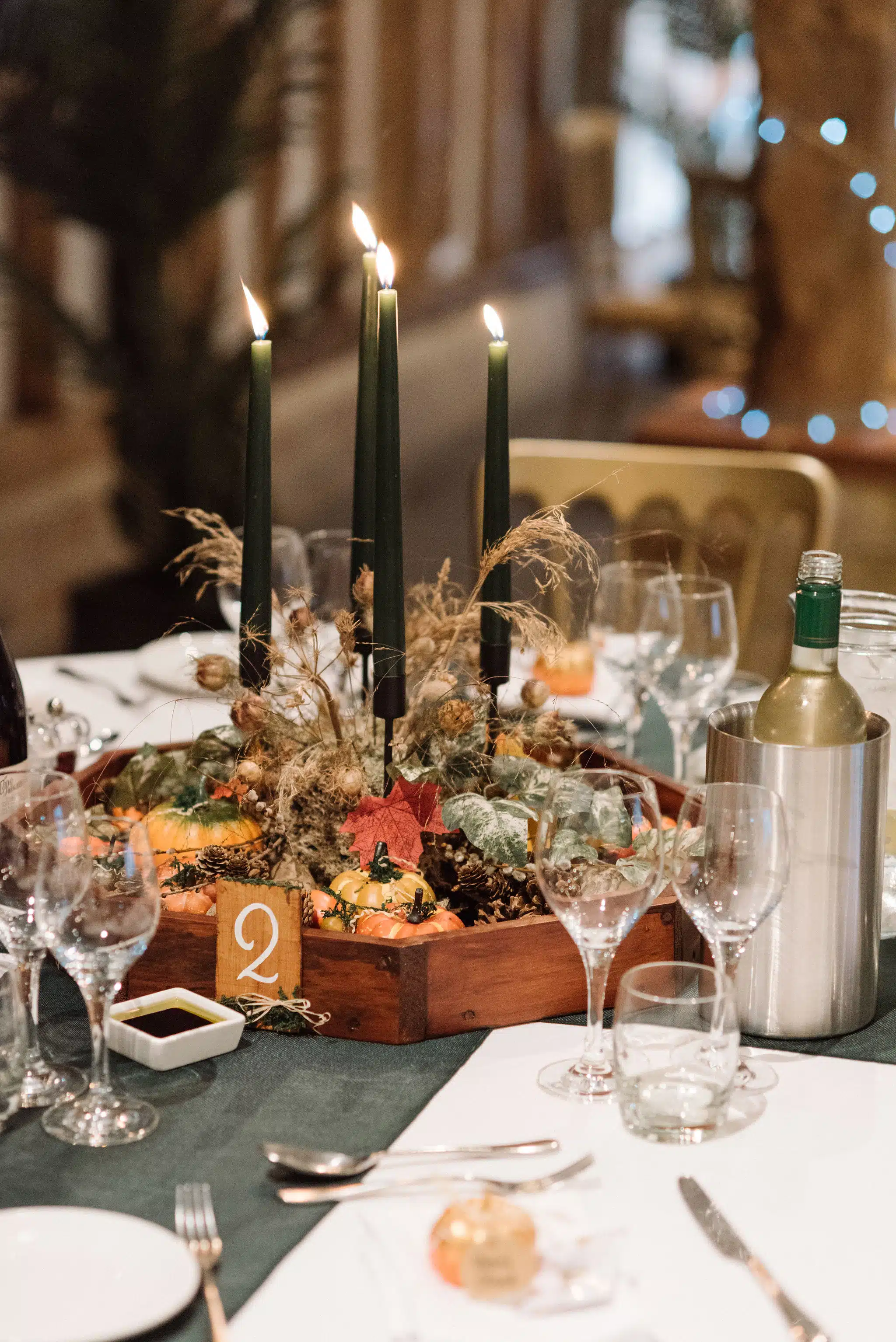 Eco Friendly Autumnal Wedding decorations