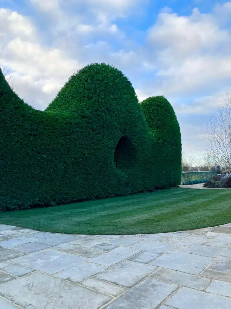 Garden and terrace at South Farm Wedding Venue