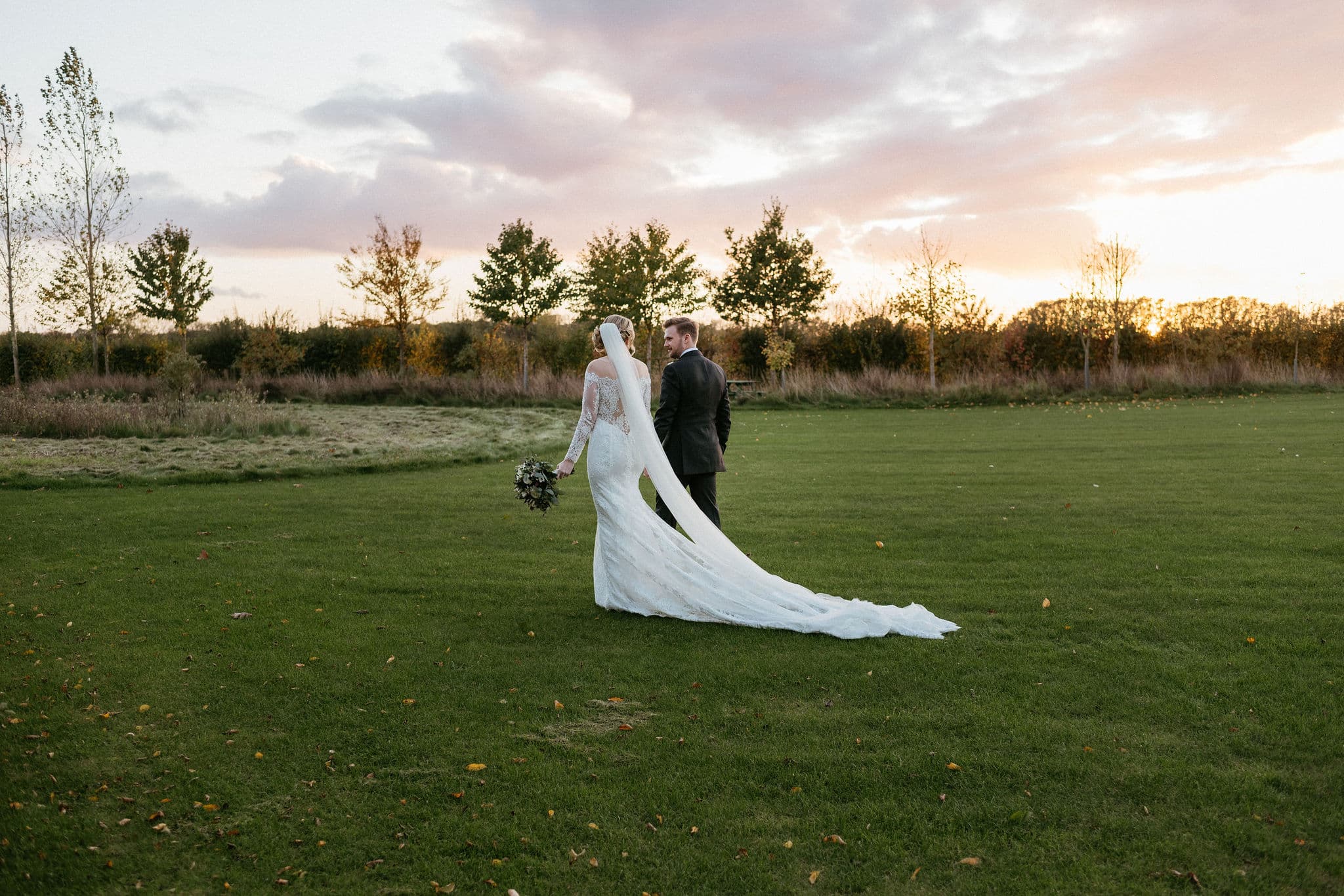 Sunset Wedding Photo at South Farm