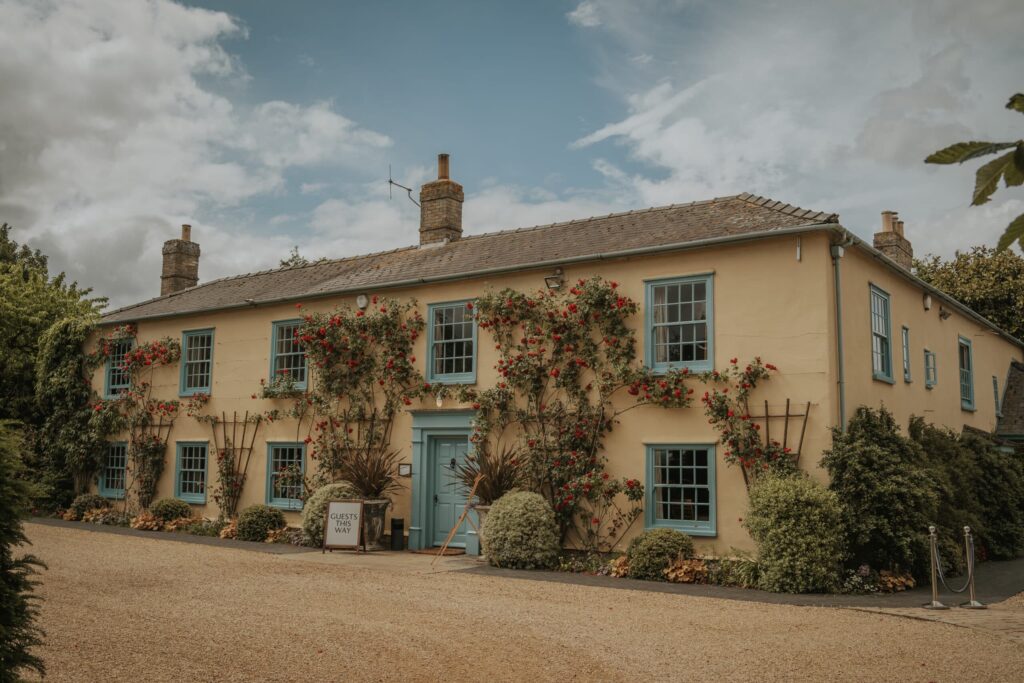 Beautiful country house wedding venue on a summers day