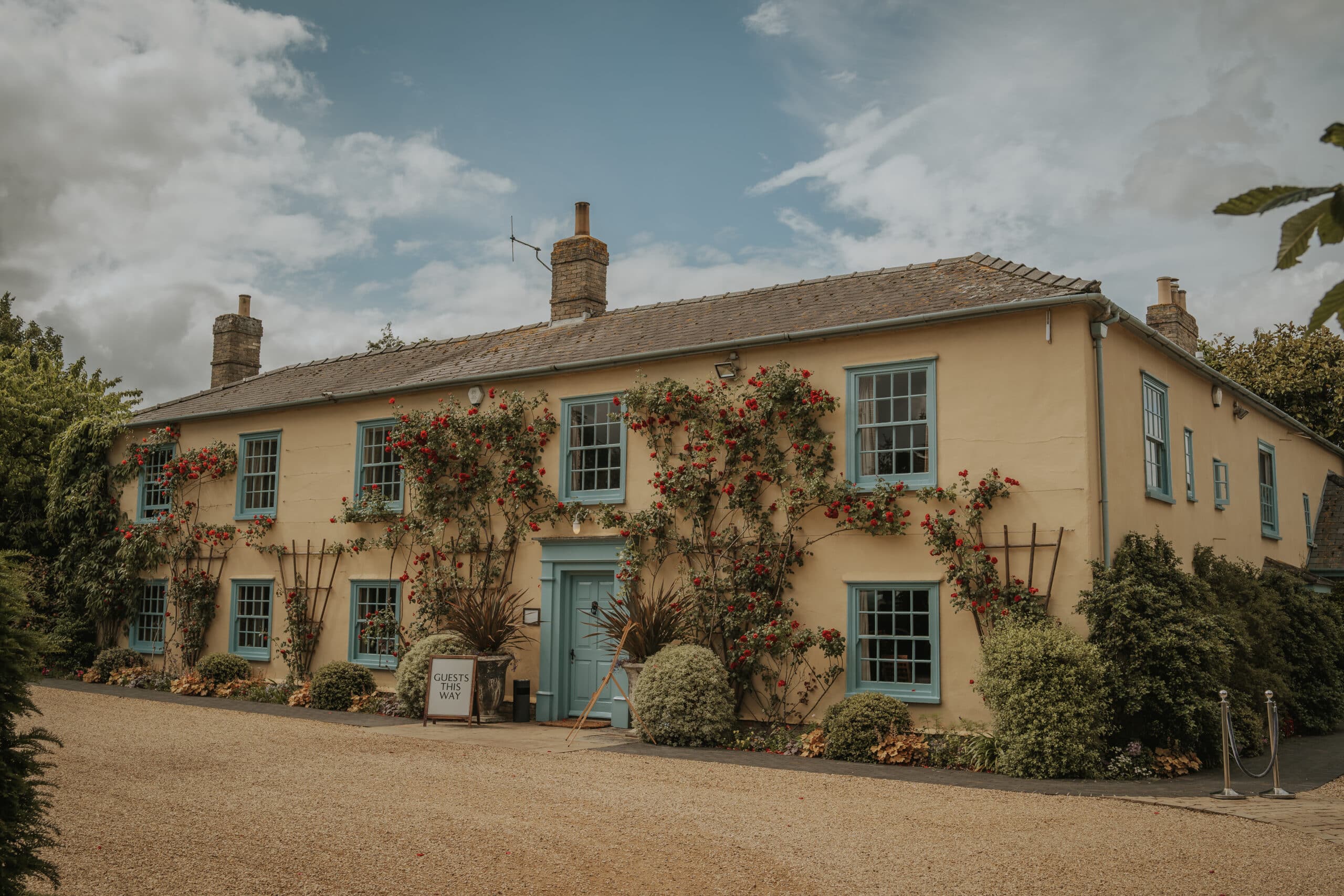 Beautiful country house wedding venue on a summers day