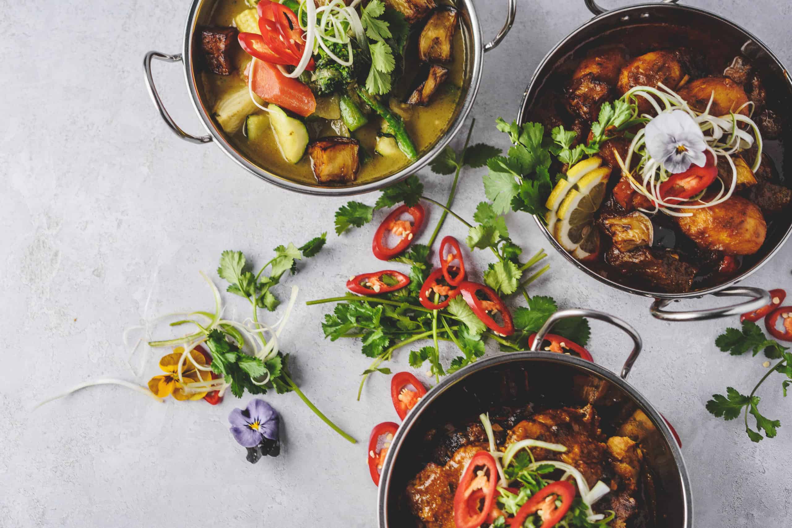 Fusion food from South Farm wedding menu