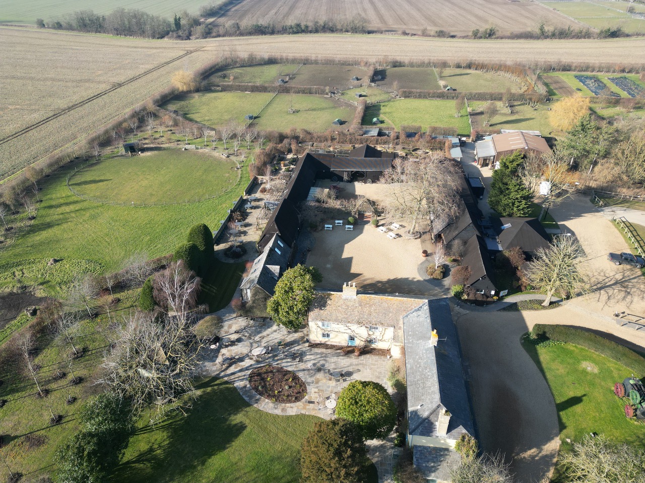 Aerial Photo of South Farm Countryside Wedding Venue