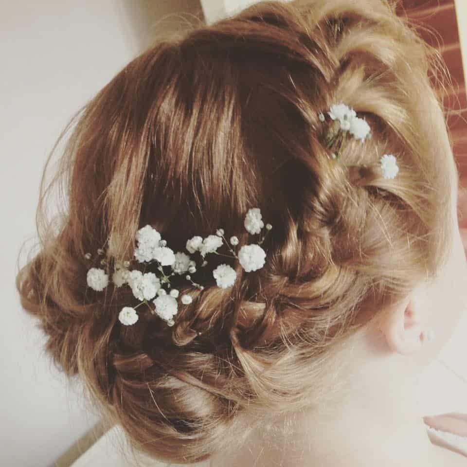 Wedding hair at Shouth Farm