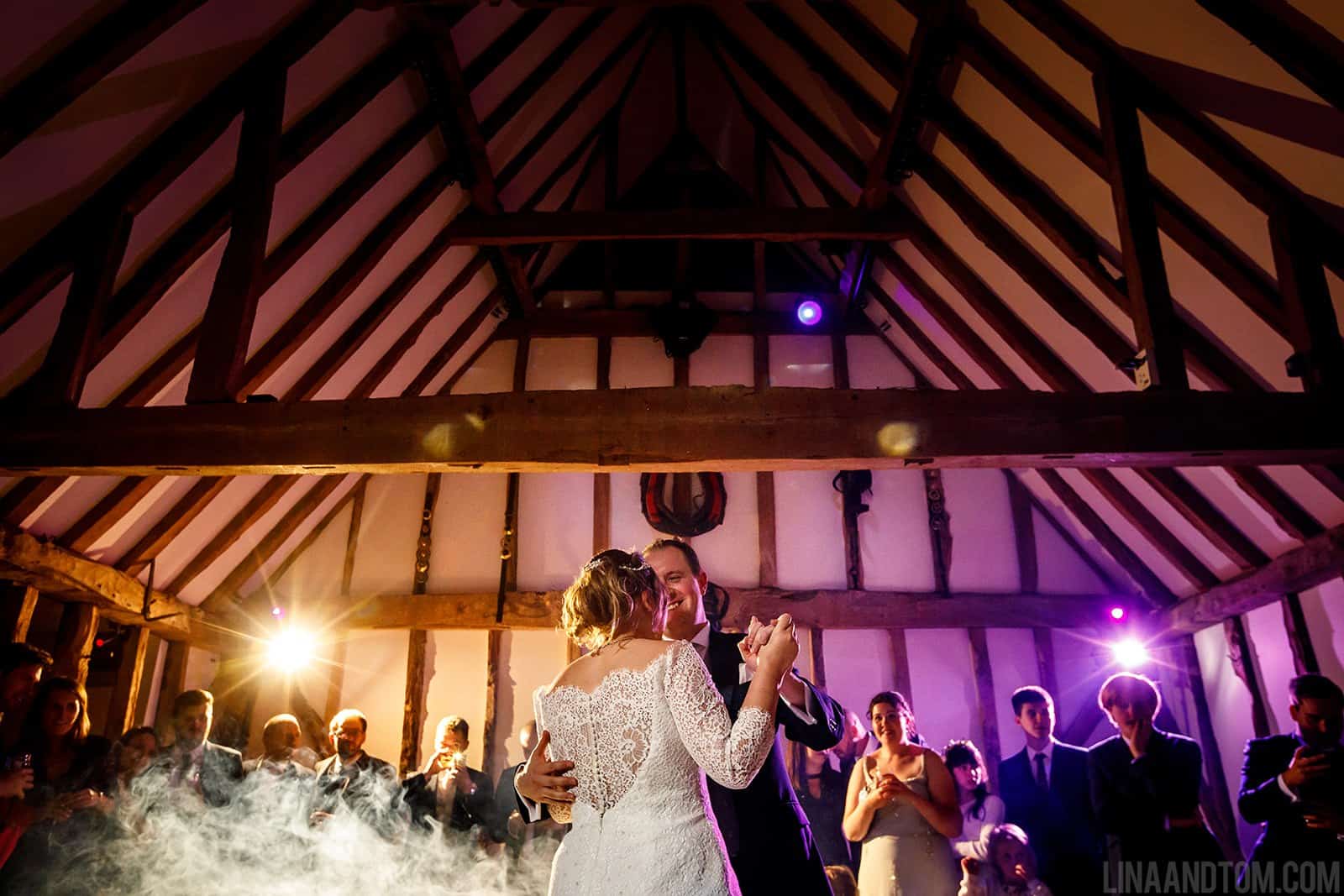 First Dance in the Stunning Horse Barn at South Farm