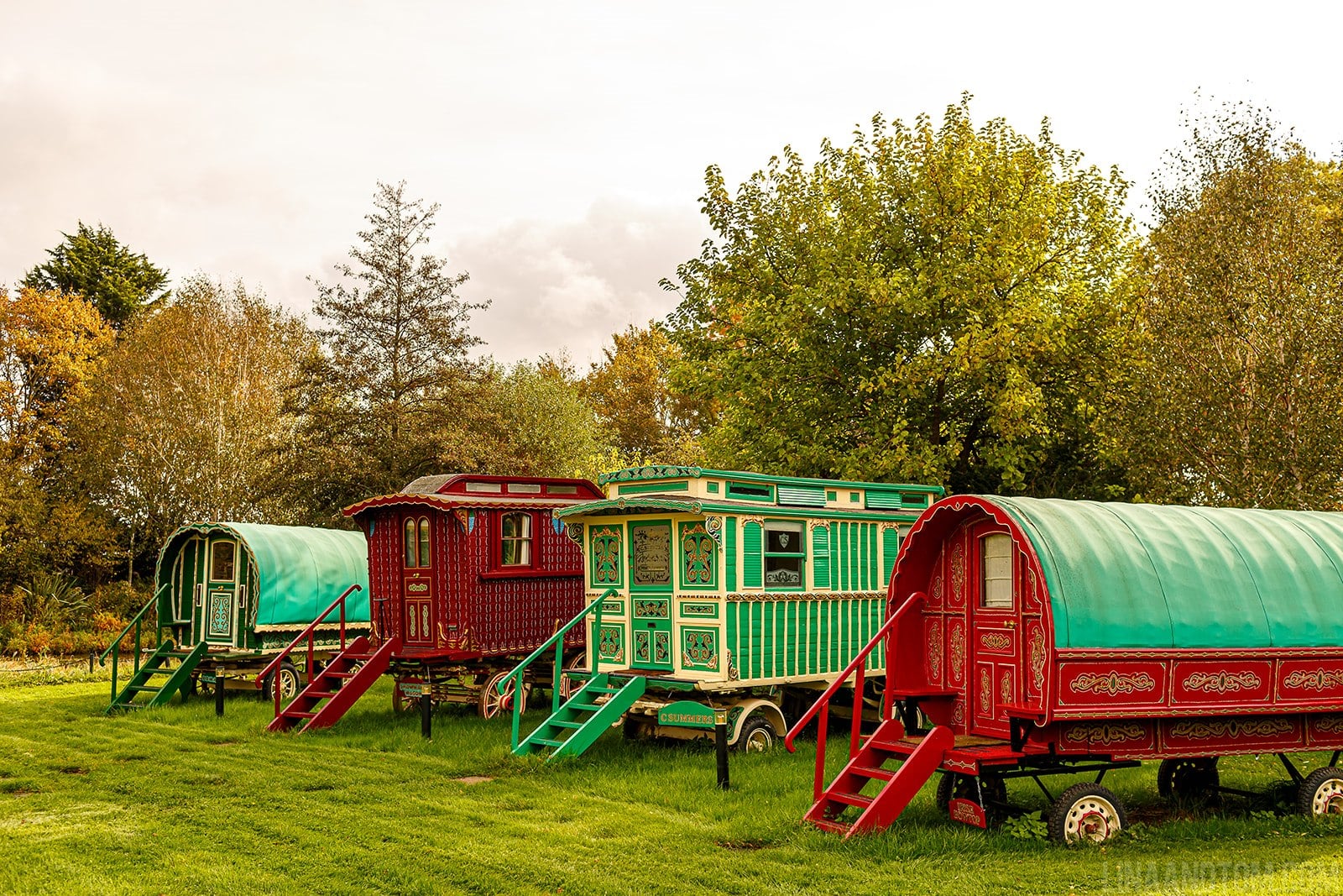 Romany Wagons perfect for Glamping for Wedding Guests