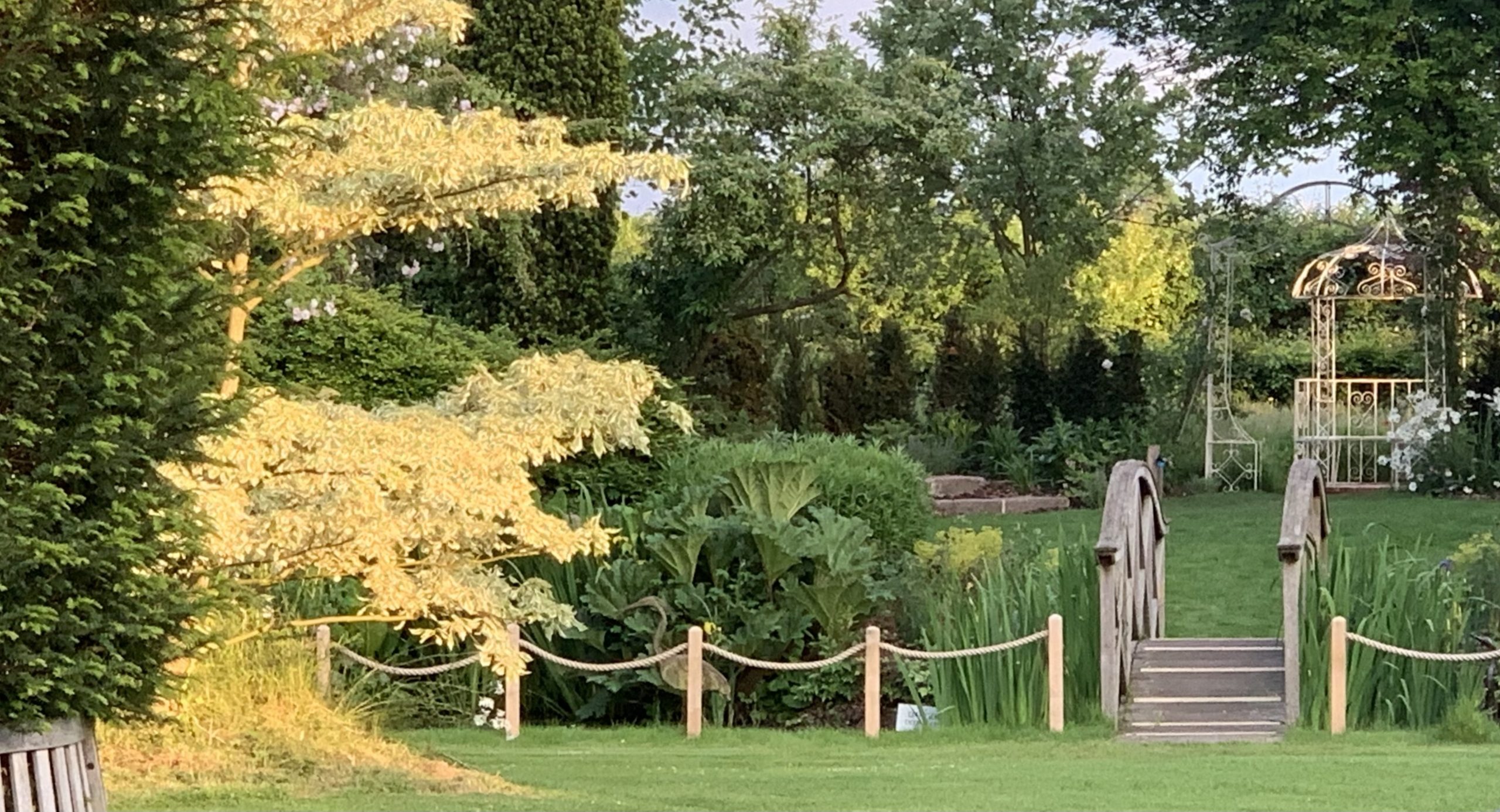 Garden Wedding Venue looking pretty on a June evening