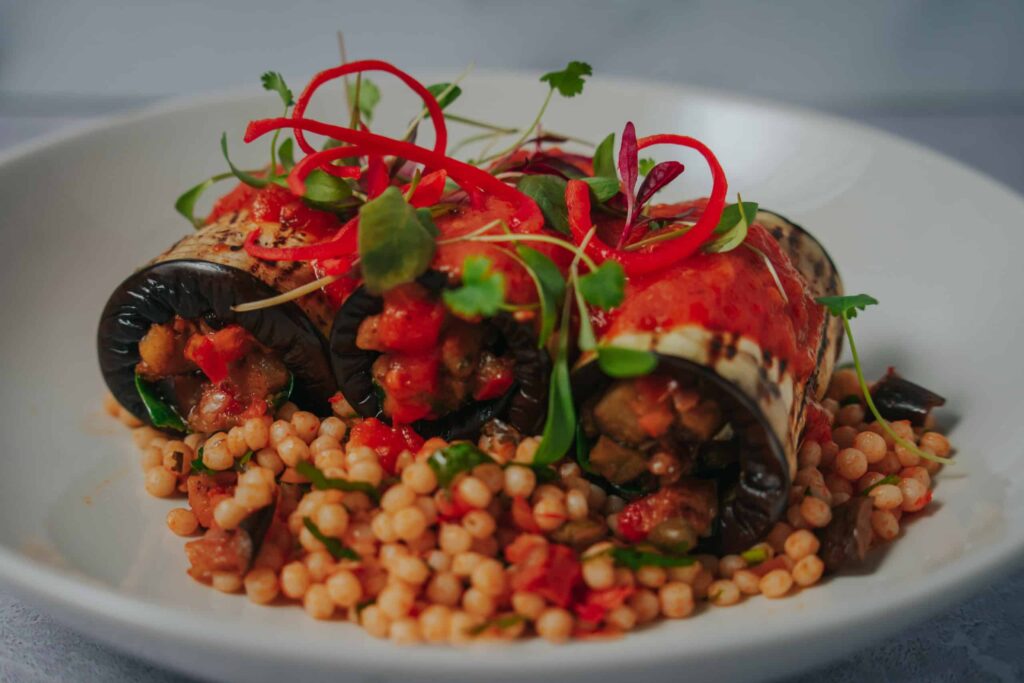 South Farm Wedding Menu Main Course Plant Based Aubergine Cannelloni