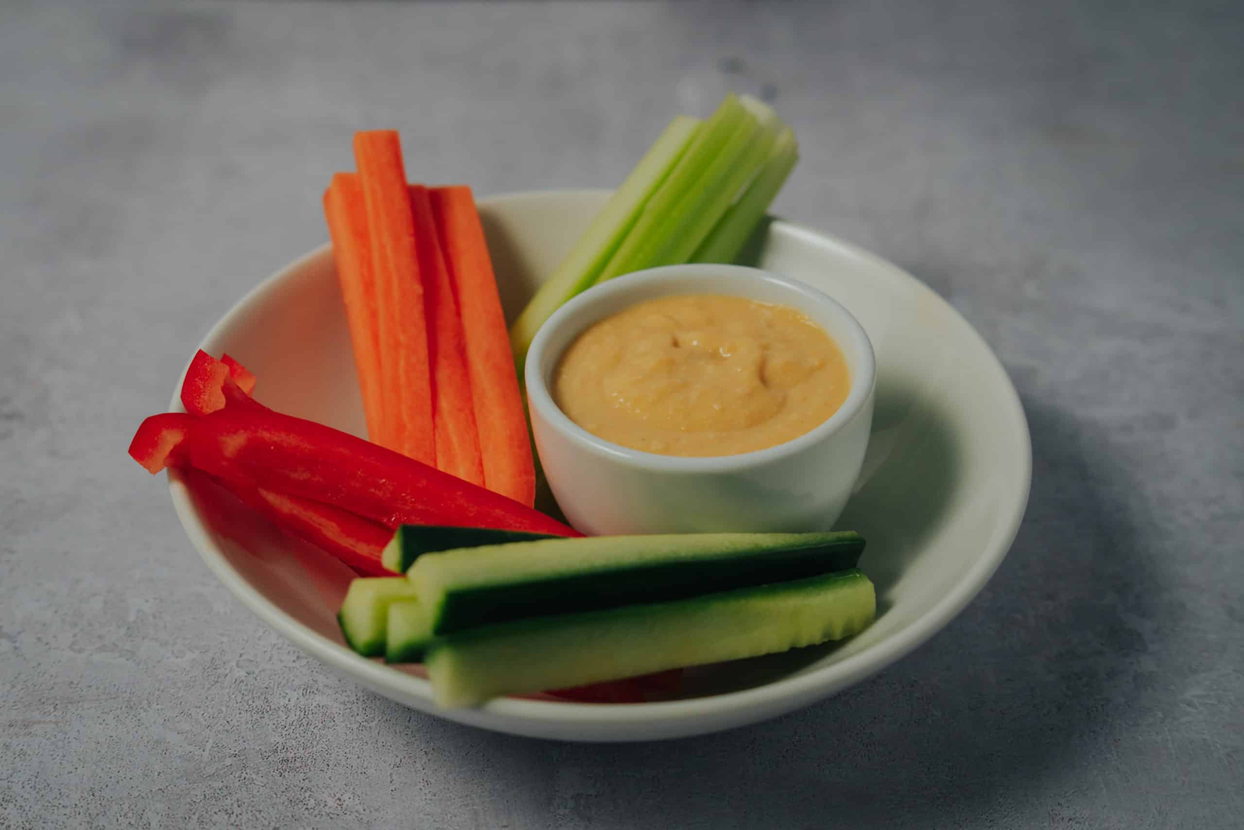 South Farm Wedding Menus Childrens Starters Crudites and Humous