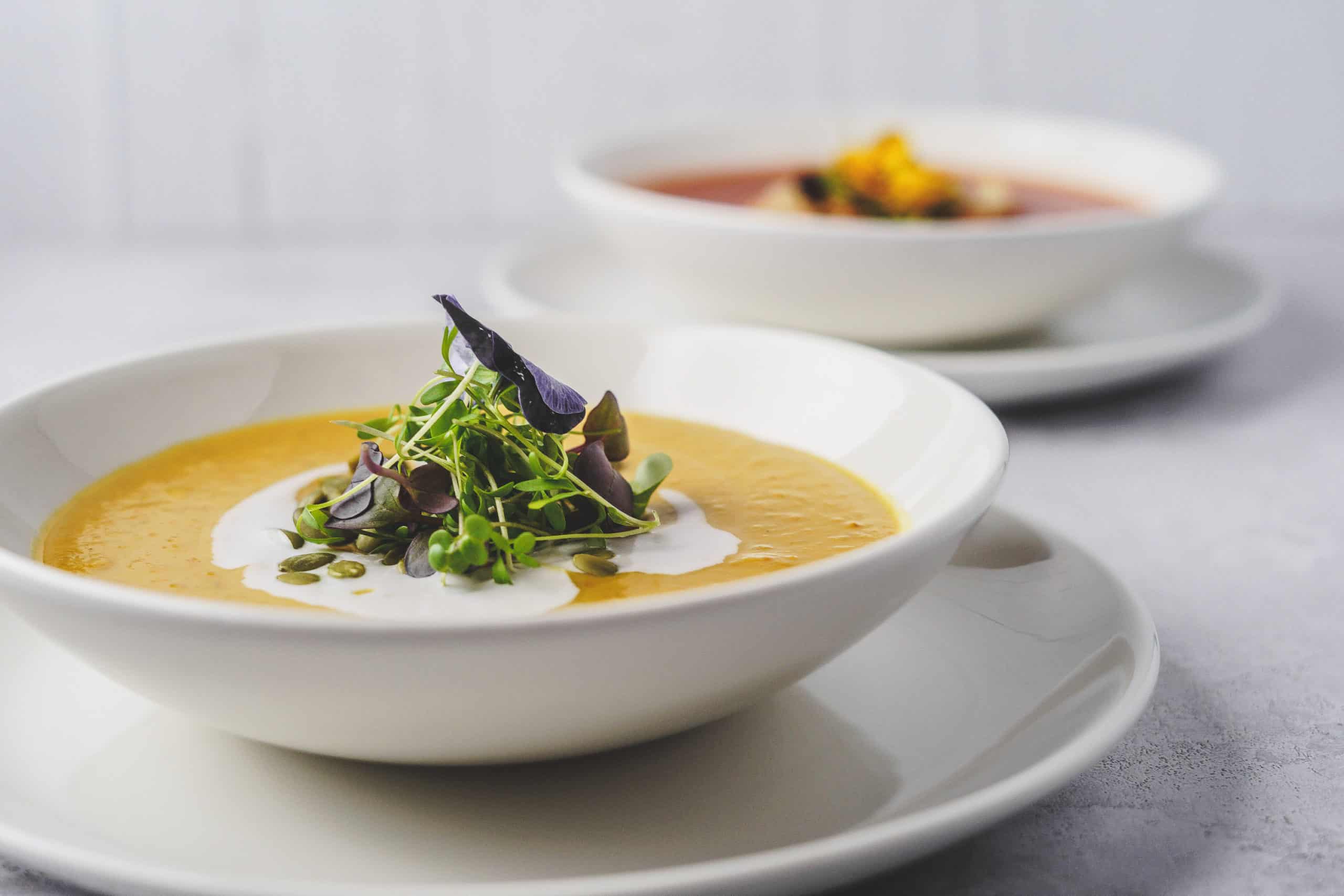 Wedding Menus at South Farm Delicious Soups for Starter