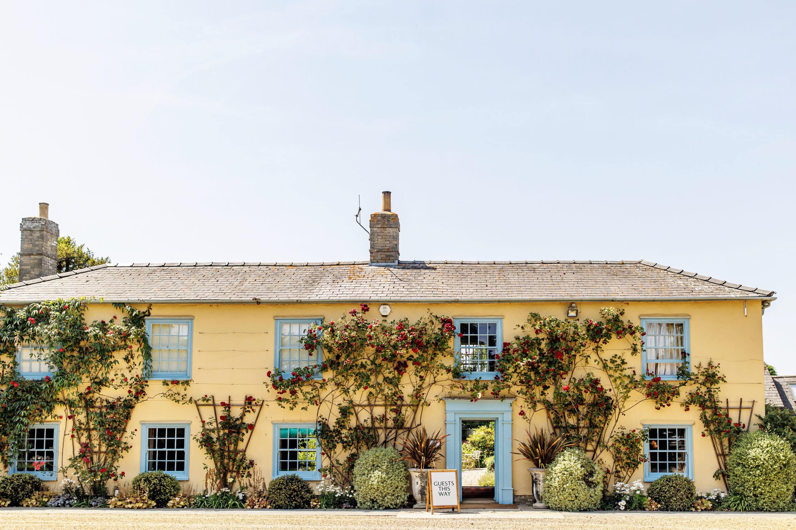 Country House Wedding Venue on sunny day
