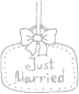 Drawing - Just Married sign