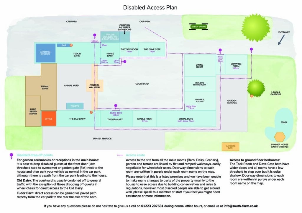 South Farm Wedding Venue - Disabled Access Plan