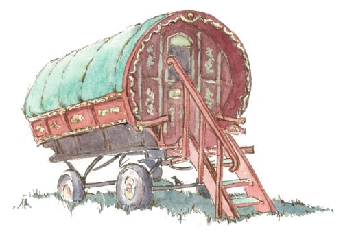 Romany caravan wedding accommodation