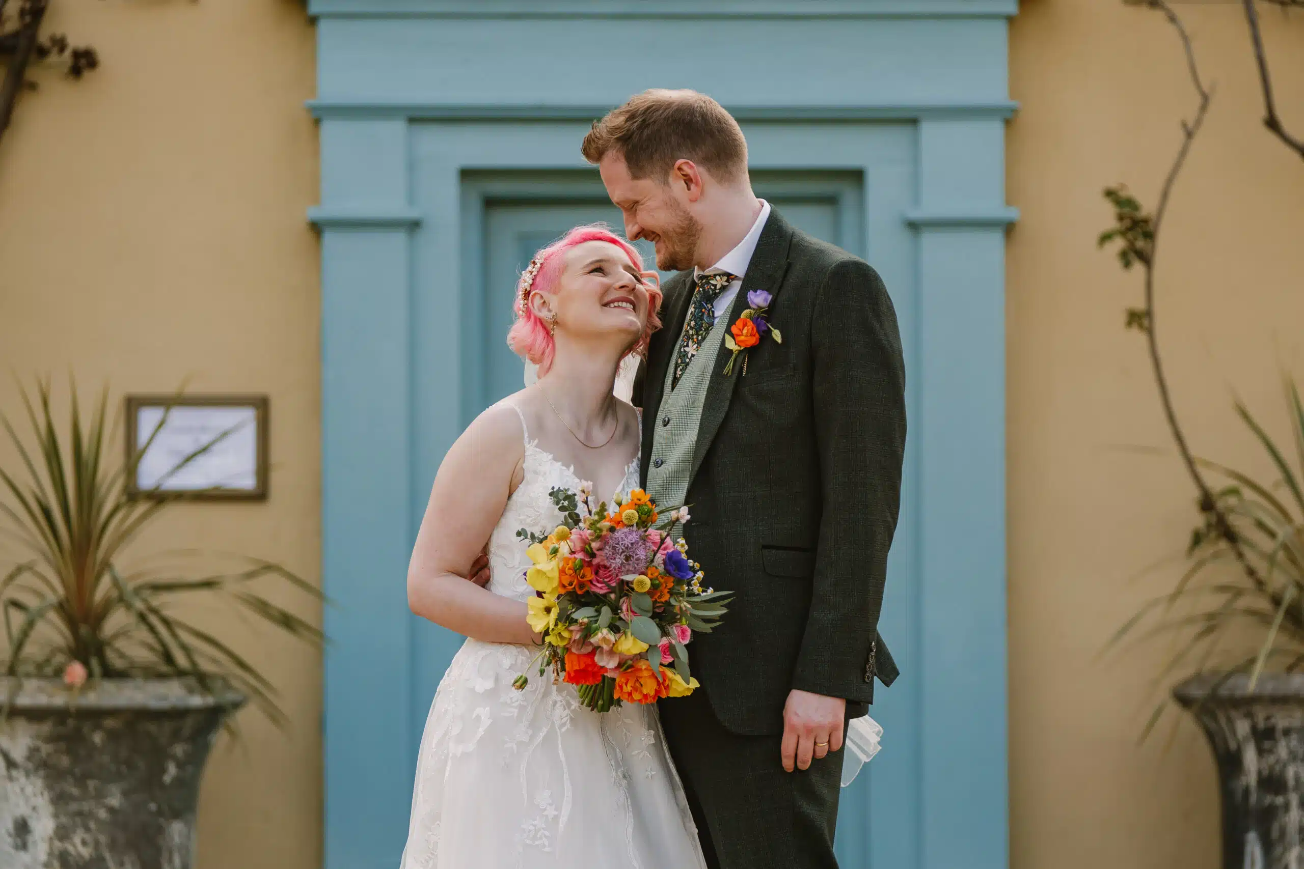 Spring wedding at barn wedding venue near Cambridgshire