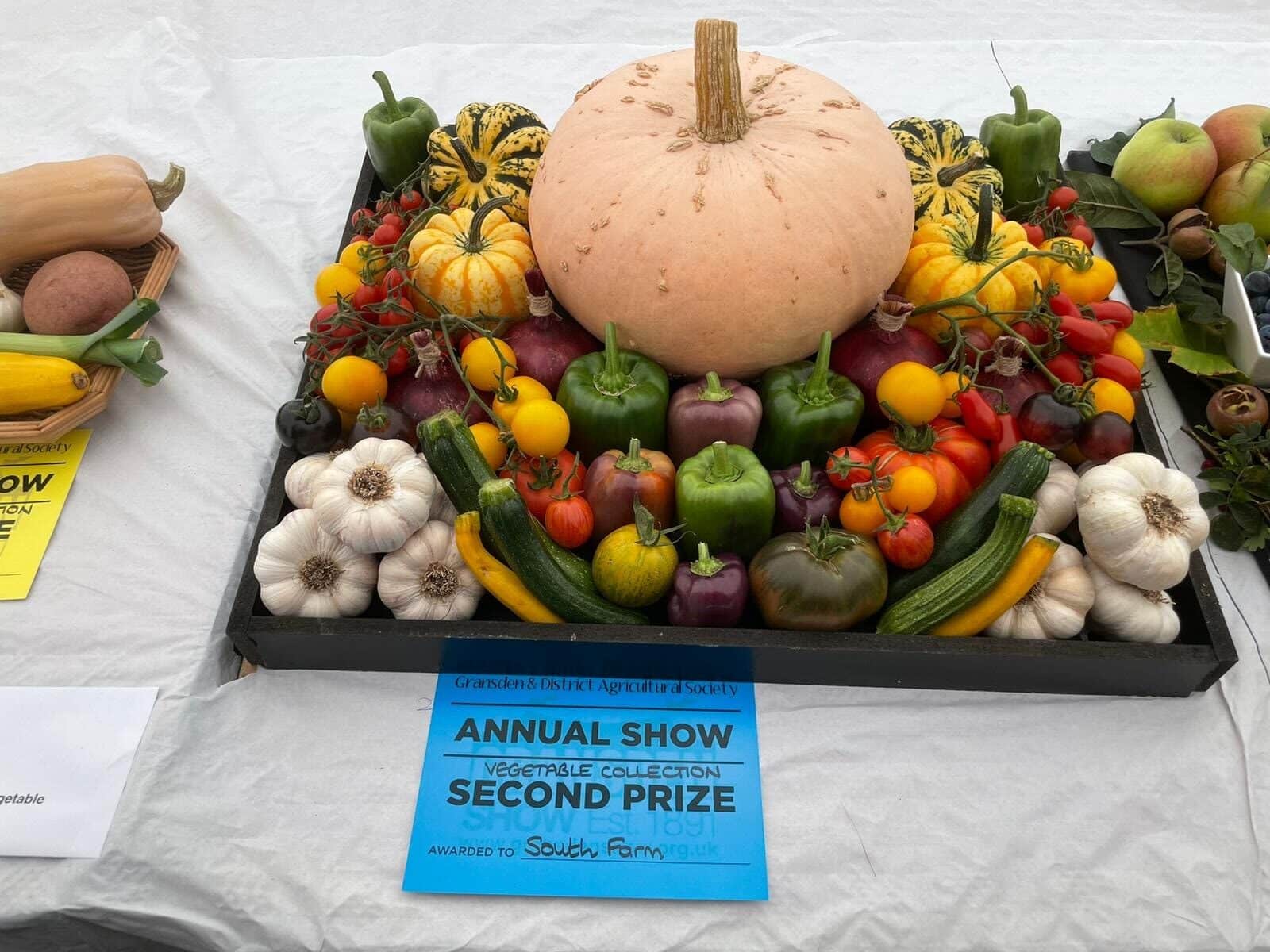 South Farm selection of vegetables all homegrown at our eco conscious wedding venue