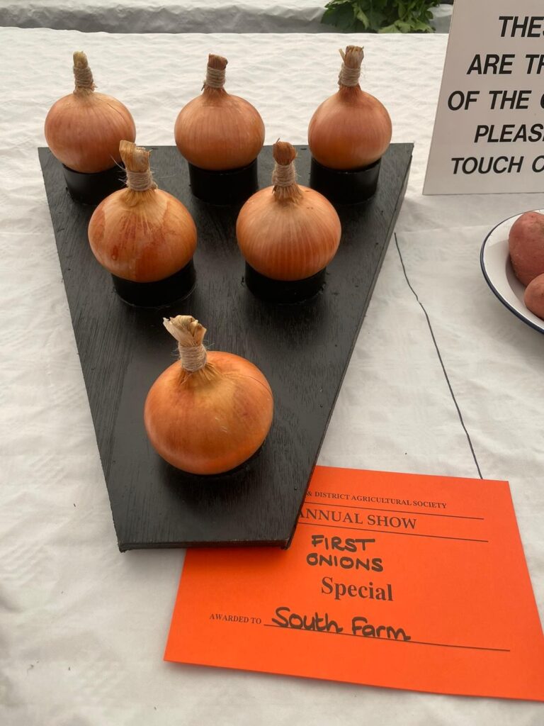South Farm onions all homegrown at our eco conscious wedding venue