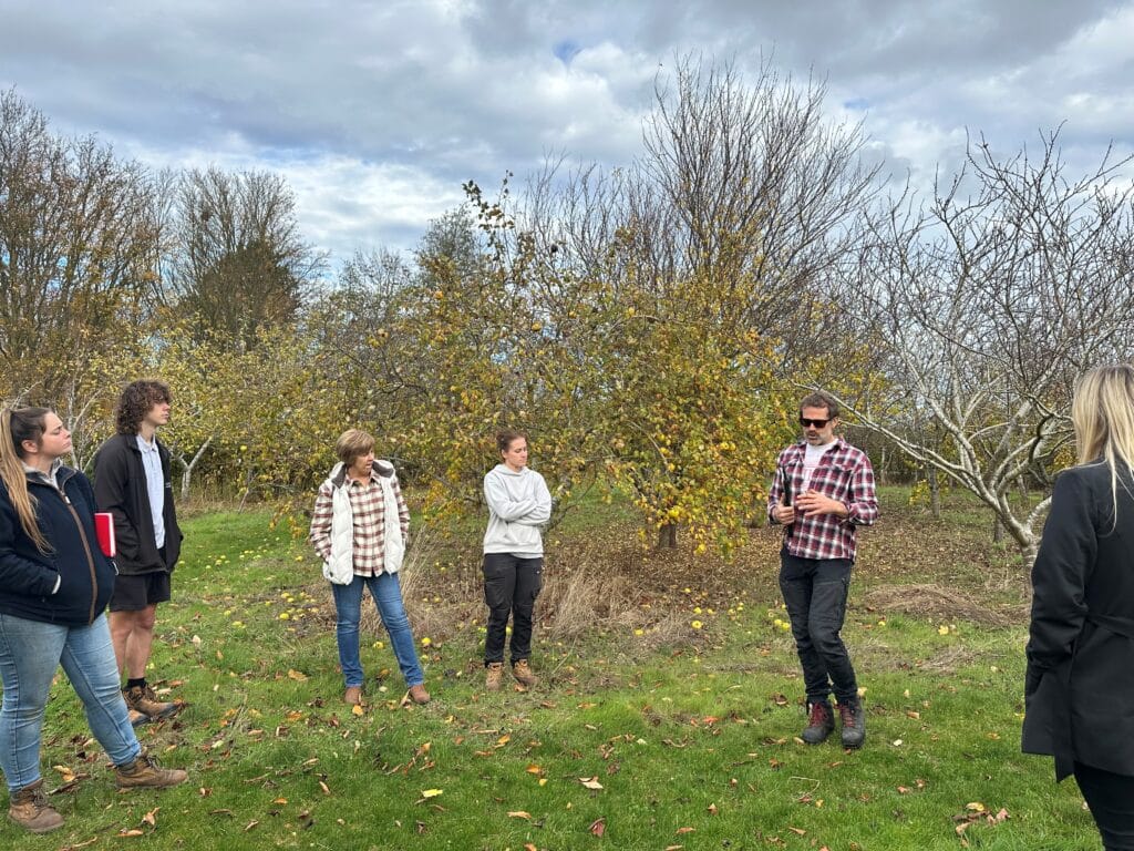 Walk and Talk with Stuart South Farm's garden designer chatting about sustainability at countryside wedding venue in Cambridgeshire