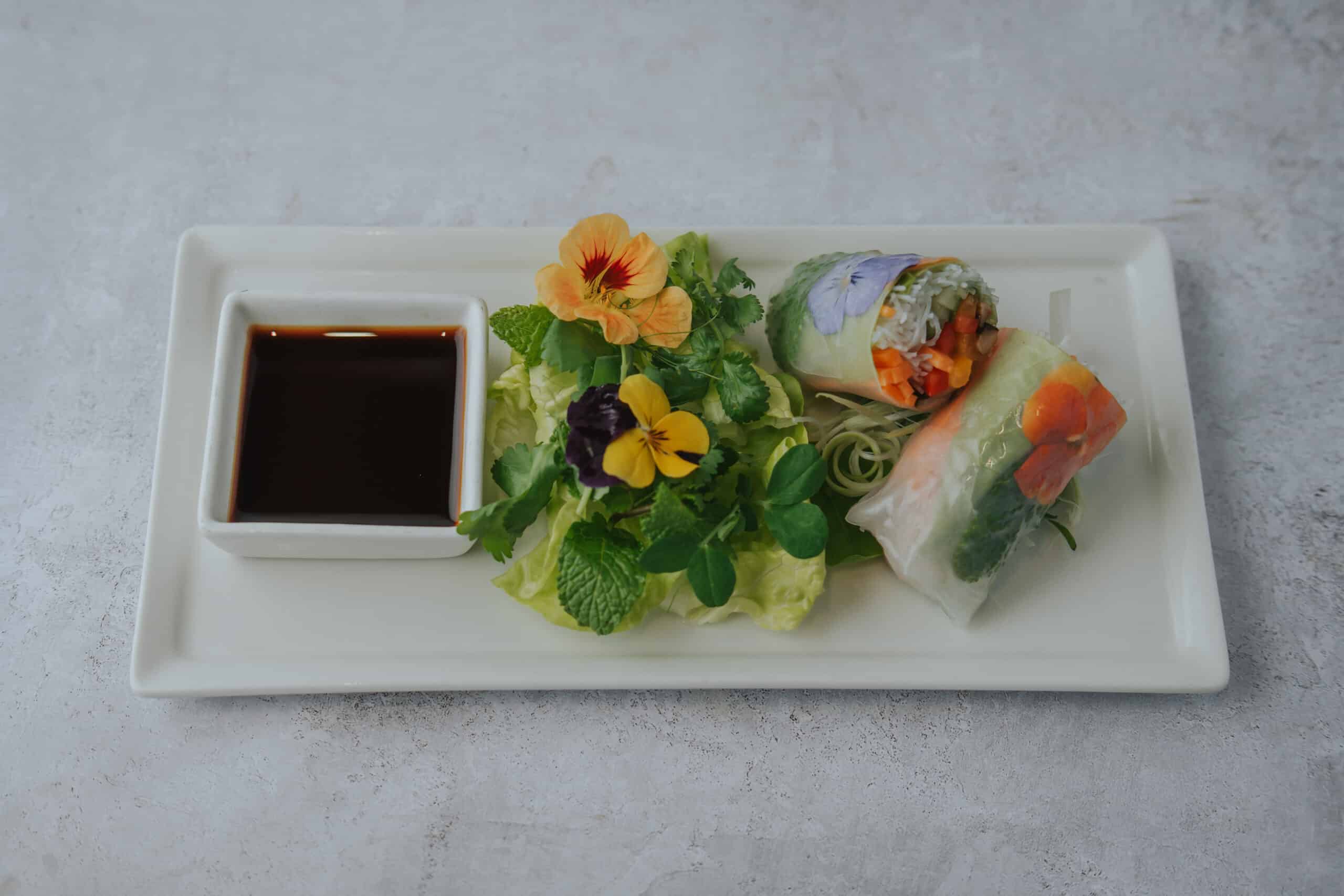 Summer Roll, Carrot, Cucumber, Mushroom, Bell Pepper, Ponzu Soy
