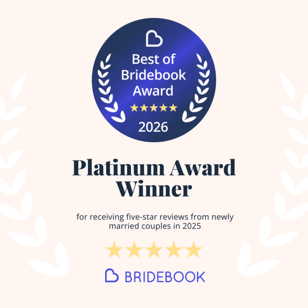 Bridebook Platinum Award Winner