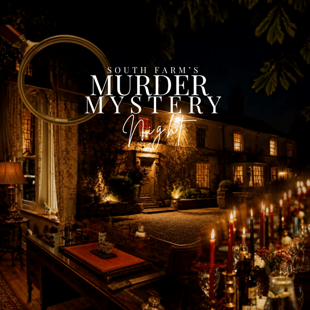 Murdery Mystery event flier for South Farm